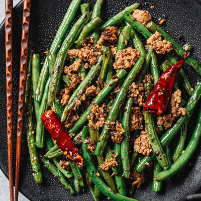 Sichuan Dry Fried Green Beans